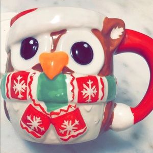 Christmas owl mug